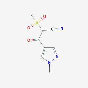 2-Methanesulfonyl-3-(1-methyl-1H-pyrazol-4-yl)-3-oxopropanenitrile