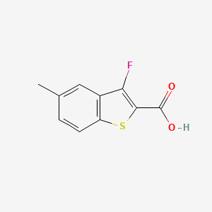 molecular formula C10H7FO2S B13069895 3-Fluoro-5-methyl-1-benzothiophene-2-carboxylic acid 