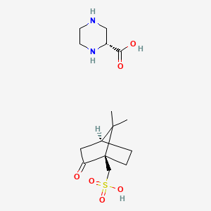 [(1R,4S)-7,7-dimethyl-2-oxo-1-bicyclo[2.2.1]heptanyl]methanesulfonic acid;(2R)-piperazine-2-carboxylic acid