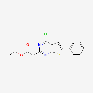molecular formula C17H15ClN2O2S B1306991 异丙基 2-(4-氯-6-苯基噻吩并[2,3-d]嘧啶-2-基)乙酸酯 CAS No. 885460-48-0