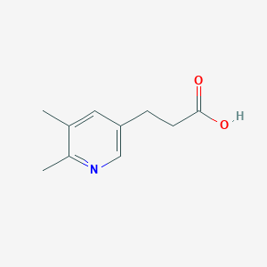 molecular formula C10H13NO2 B13069924 3-(5,6-Dimethylpyridin-3-yl)propanoic acid 