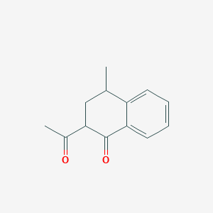 molecular formula C13H14O2 B13069943 2-Acetyl-4-methyl-1,2,3,4-tetrahydronaphthalen-1-one 