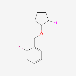 1-Fluoro-2-{[(2-iodocyclopentyl)oxy]methyl}benzene