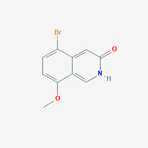 molecular formula C10H8BrNO2 B13069995 5-Bromo-8-methoxyisoquinolin-3-ol 