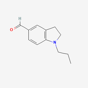 molecular formula C12H15NO B1307007 1-丙基-2,3-二氢-1H-吲哚-5-甲醛 CAS No. 876716-73-3