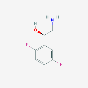 molecular formula C8H9F2NO B13070076 (1R)-2-Amino-1-(2,5-difluorophenyl)ethan-1-ol 