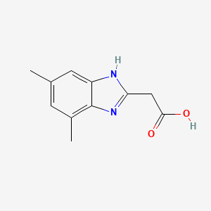 molecular formula C11H12N2O2 B1307013 (5,7-二甲基-1H-苯并咪唑-2-基)-乙酸 CAS No. 883549-88-0