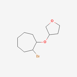 3-[(2-Bromocycloheptyl)oxy]oxolane