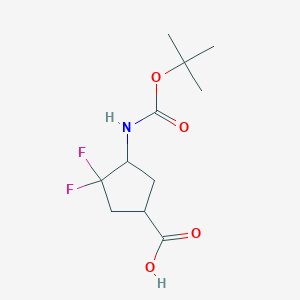 4-{[(Tert-butoxy)carbonyl]amino}-3,3-difluorocyclopentane-1-carboxylic acid