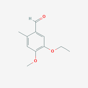 molecular formula C11H14O3 B1307018 5-Ethoxy-4-methoxy-2-methyl-benzaldehyde CAS No. 104736-35-8