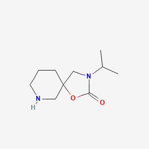 molecular formula C10H18N2O2 B13070180 3-(Propan-2-YL)-1-oxa-3,7-diazaspiro[4.5]decan-2-one 