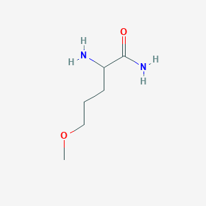 molecular formula C6H14N2O2 B13070222 2-Amino-5-methoxypentanamide 