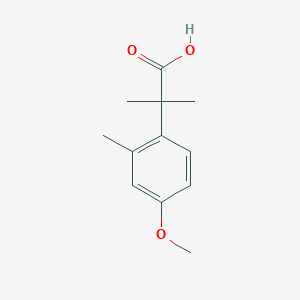 molecular formula C12H16O3 B13070235 2-(4-Methoxy-2-methylphenyl)-2-methylpropanoic acid 