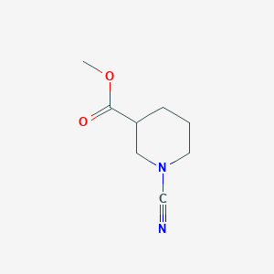 molecular formula C8H12N2O2 B13070253 Methyl 1-cyanopiperidine-3-carboxylate 