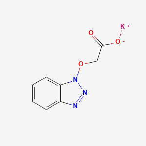 molecular formula C8H6KN3O3 B13070265 potassium 2-(1H-1,2,3-benzotriazol-1-yloxy)acetate 