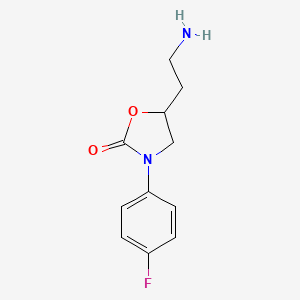 5-(2-Aminoethyl)-3-(4-fluorophenyl)-1,3-oxazolidin-2-one