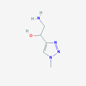 molecular formula C5H10N4O B13070274 2-Amino-1-(1-methyl-1H-1,2,3-triazol-4-yl)ethan-1-ol 