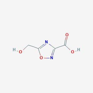 molecular formula C4H4N2O4 B13070288 5-(Hydroxymethyl)-1,2,4-oxadiazole-3-carboxylic acid 