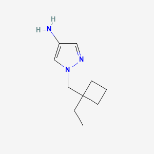 molecular formula C10H17N3 B13070301 1-[(1-Ethylcyclobutyl)methyl]-1H-pyrazol-4-amine 