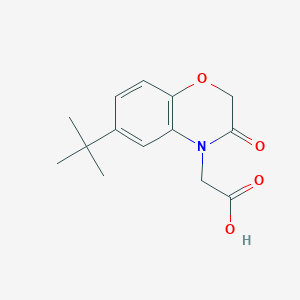 molecular formula C14H17NO4 B1307033 (6-tert-Butyl-3-oxo-2,3-dihydro-benzo[1,4]oxazin-4-yl)-acetic acid CAS No. 876717-54-3