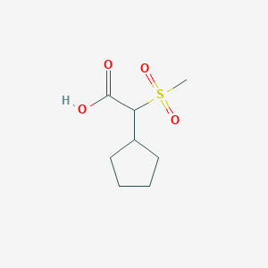 2-Cyclopentyl-2-methanesulfonylacetic acid