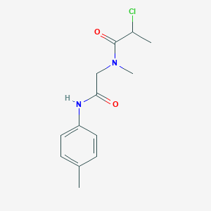 molecular formula C13H17ClN2O2 B13070365 2-chloro-N-methyl-N-{2-[(4-methylphenyl)amino]-2-oxoethyl}propanamide CAS No. 857041-78-2