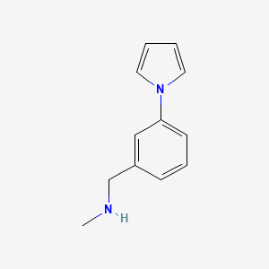 molecular formula C12H14N2 B13070370 Methyl(([3-(1H-pyrrol-1-YL)phenyl]methyl))amine 