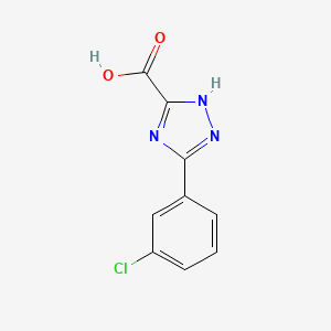 molecular formula C9H6ClN3O2 B13070416 5-(3-Chlorophenyl)-4H-1,2,4-triazole-3-carboxylic acid 