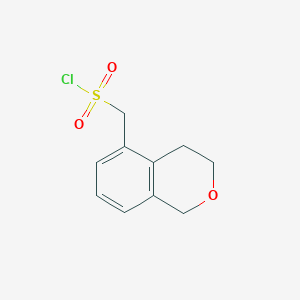 molecular formula C10H11ClO3S B13070502 (3,4-Dihydro-1H-2-benzopyran-5-yl)methanesulfonylchloride 