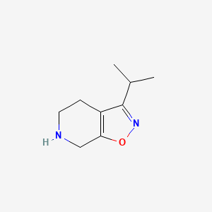 molecular formula C9H14N2O B13070530 3-(Propan-2-yl)-4H,5H,6H,7H-[1,2]oxazolo[5,4-c]pyridine 