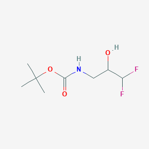 molecular formula C8H15F2NO3 B13070531 tert-butyl N-(3,3-difluoro-2-hydroxypropyl)carbamate 