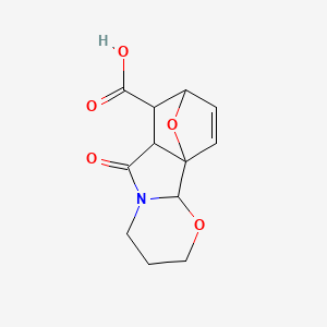 molecular formula C12H13NO5 B1307054 (6-氧代-8,10a-环氧-3,4,7,8,10a,10b-六氢-2H,-6aH-[1,3]恶嗪并[2,3-a]异吲哚)-7-甲酸 CAS No. 1177759-05-5
