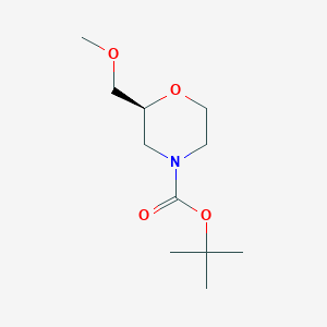 molecular formula C11H21NO4 B13070540 (S)-Tert-butyl 2-(methoxymethyl)morpholine-4-carboxylate 