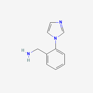 B1307055 1-[2-(1H-imidazol-1-yl)phenyl]methanamine CAS No. 25373-55-1