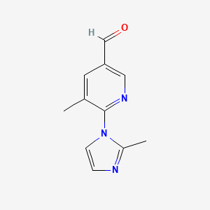 5-Methyl-6-(2-methyl-1H-imidazol-1-YL)pyridine-3-carbaldehyde