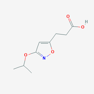 molecular formula C9H13NO4 B1307067 3-(3-异丙氧基-异噁唑-5-基)-丙酸 CAS No. 882624-61-5