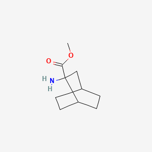 molecular formula C10H17NO2 B13070673 Methyl 2-aminobicyclo[2.2.2]octane-2-carboxylate 