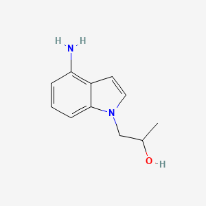 molecular formula C11H14N2O B13070677 1-(4-amino-1H-indol-1-yl)propan-2-ol 