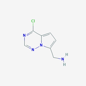 1-{4-Chloropyrrolo[2,1-f][1,2,4]triazin-7-yl}methanamine