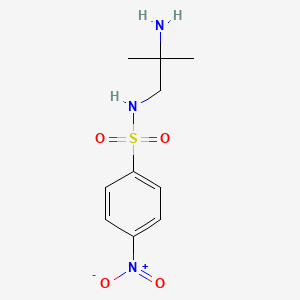 molecular formula C10H15N3O4S B13070710 N-(2-Amino-2-methylpropyl)-4-nitrobenzene-1-sulfonamide 