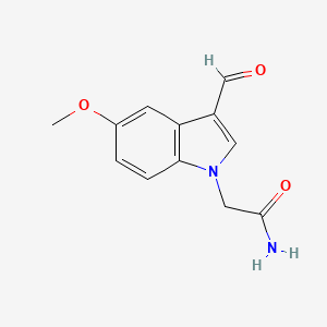 molecular formula C12H12N2O3 B1307075 2-(3-甲酰基-5-甲氧基吲哚-1-基)-乙酰胺 CAS No. 876898-31-6