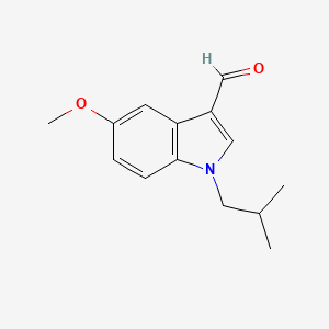 B1307076 1-Isobutyl-5-methoxy-1H-indole-3-carbaldehyde CAS No. 876898-34-9