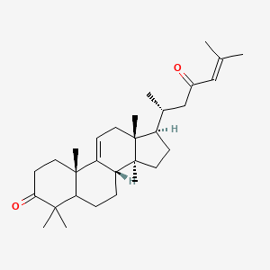 molecular formula C30H46O2 B13070764 Lanosta-9(11),24-diene-3,23-dione 