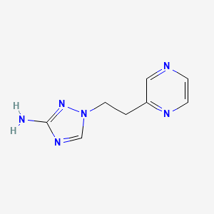 molecular formula C8H10N6 B13070772 1-[2-(Pyrazin-2-yl)ethyl]-1H-1,2,4-triazol-3-amine 