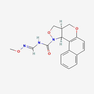 (13S,17R)-N-[(1E)-(methoxyamino)methylidene]-11,15-dioxa-16-azatetracyclo[8.7.0.0^{2,7}.0^{13,17}]heptadeca-1,3,5,7,9-pentaene-16-carboxamide