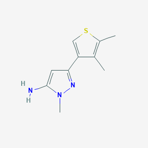 molecular formula C10H13N3S B13070812 3-(4,5-Dimethylthiophen-3-yl)-1-methyl-1H-pyrazol-5-amine 