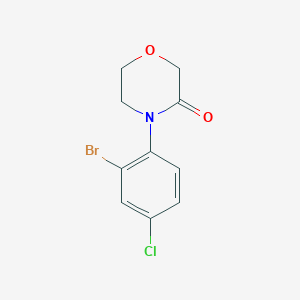 molecular formula C10H9BrClNO2 B13070830 4-(2-Bromo-4-chloro-phenyl)-morpholin-3-one 