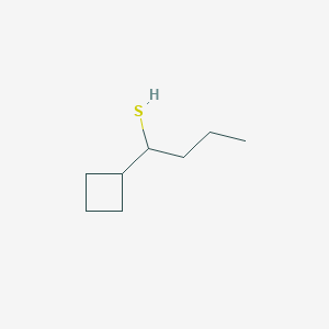 molecular formula C8H16S B13070843 1-Cyclobutylbutane-1-thiol 