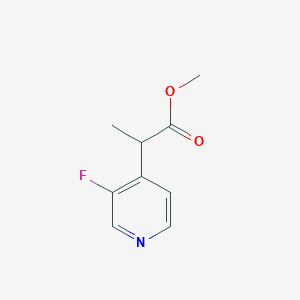 molecular formula C9H10FNO2 B13070850 Methyl 2-(3-fluoropyridin-4-yl)propanoate 