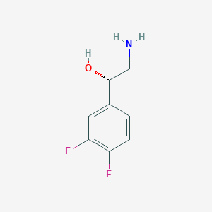 molecular formula C8H9F2NO B13070888 (1S)-2-amino-1-(3,4-difluorophenyl)ethan-1-ol 